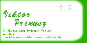 viktor primusz business card